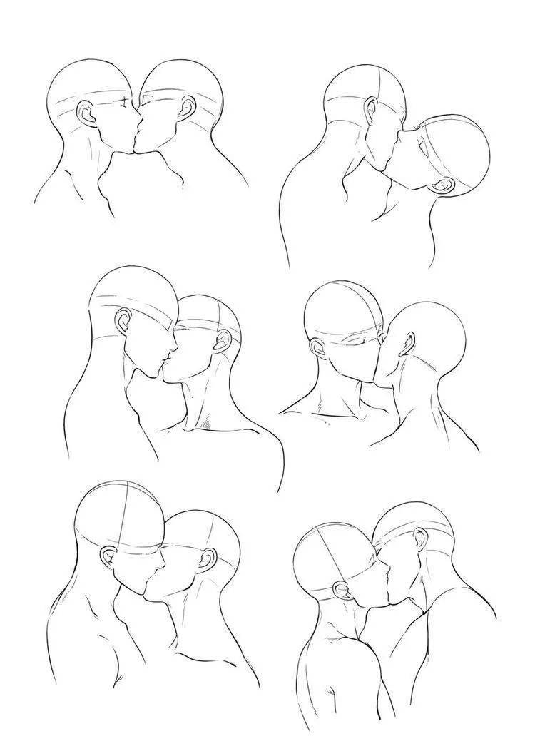 接吻动漫绘画图片