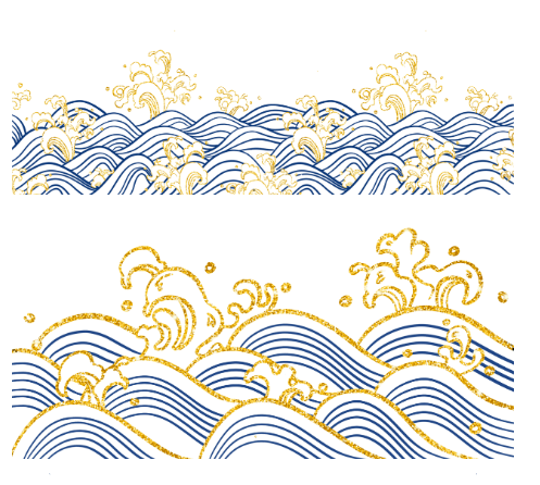 中国风水纹海浪吉祥纹理素材