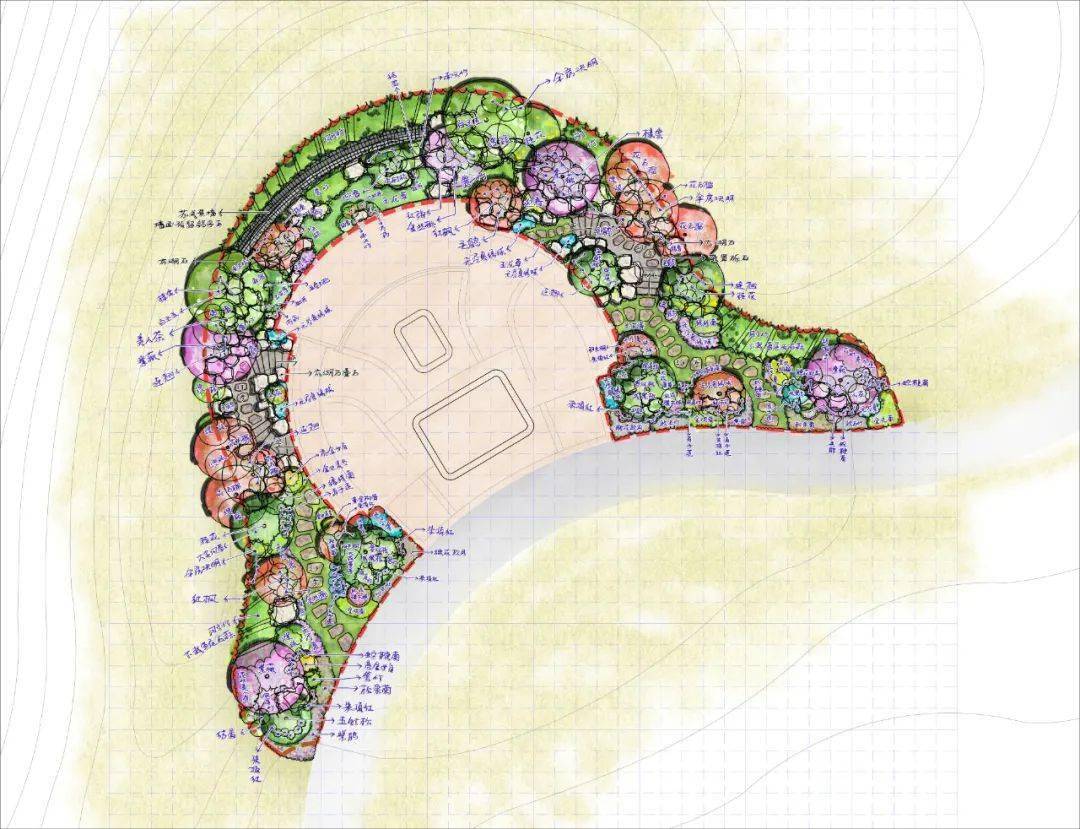 学好花境设计手绘及软件制图技能做花境方案设计从此不求人