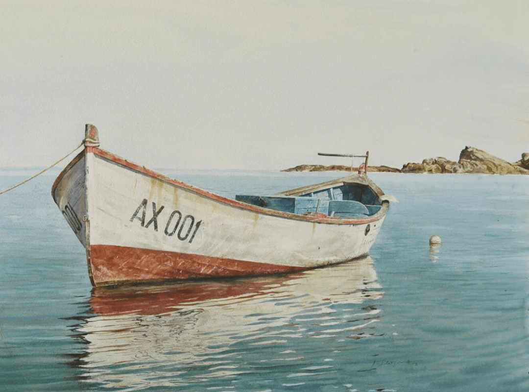 保加利亚水彩画家atanasmatsoureff作品欣赏船系列