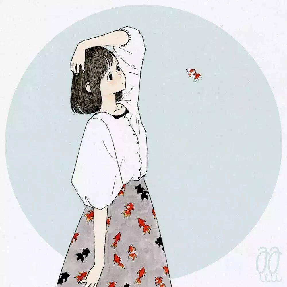 抖音100张撩人插画头像,五大系列爱了爱了_归同首