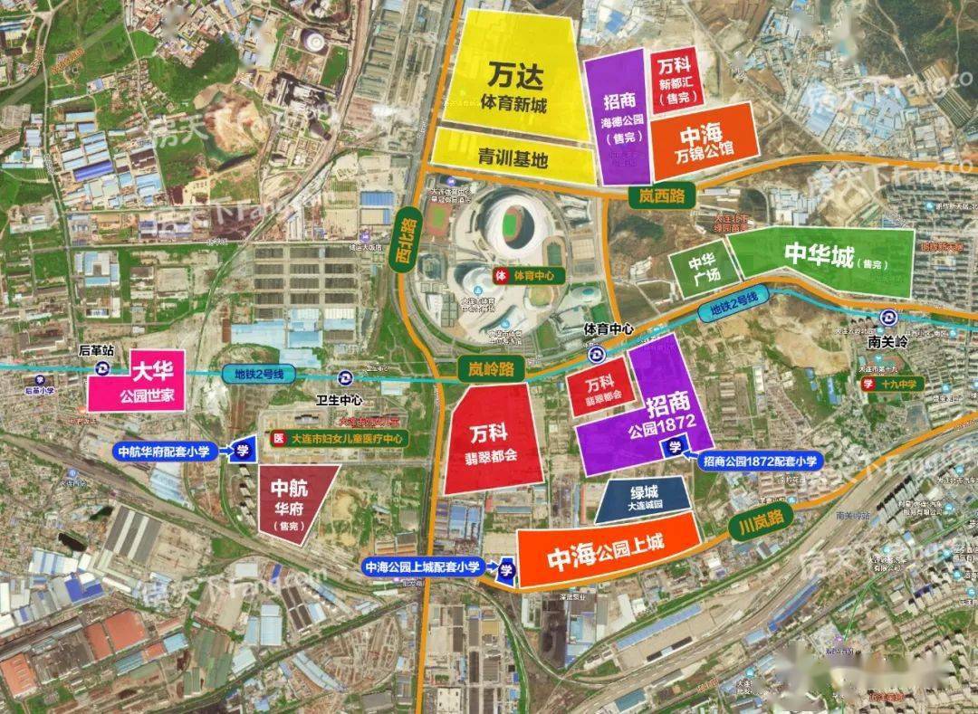 体育新城项目及3所配套学校位置