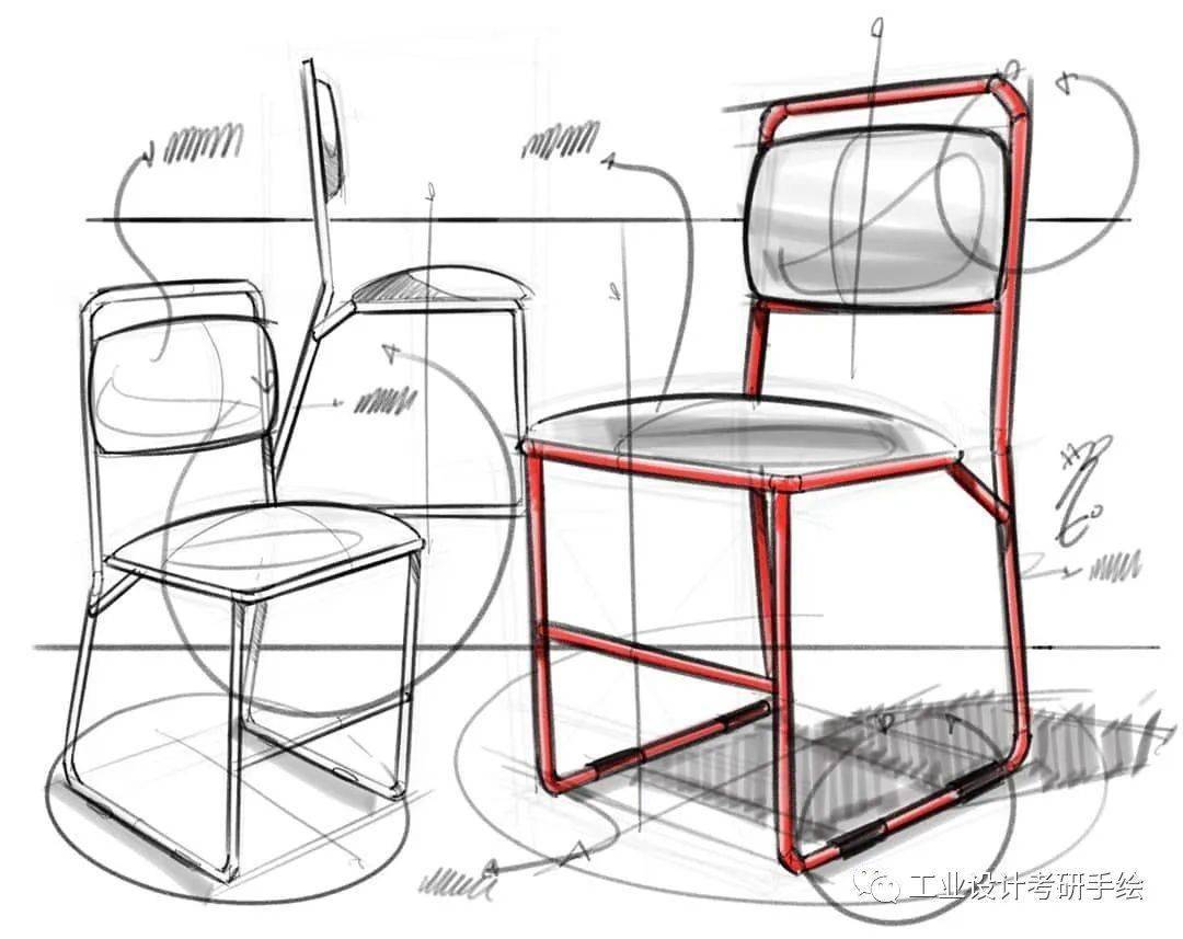 椅子立体图手工画法图片