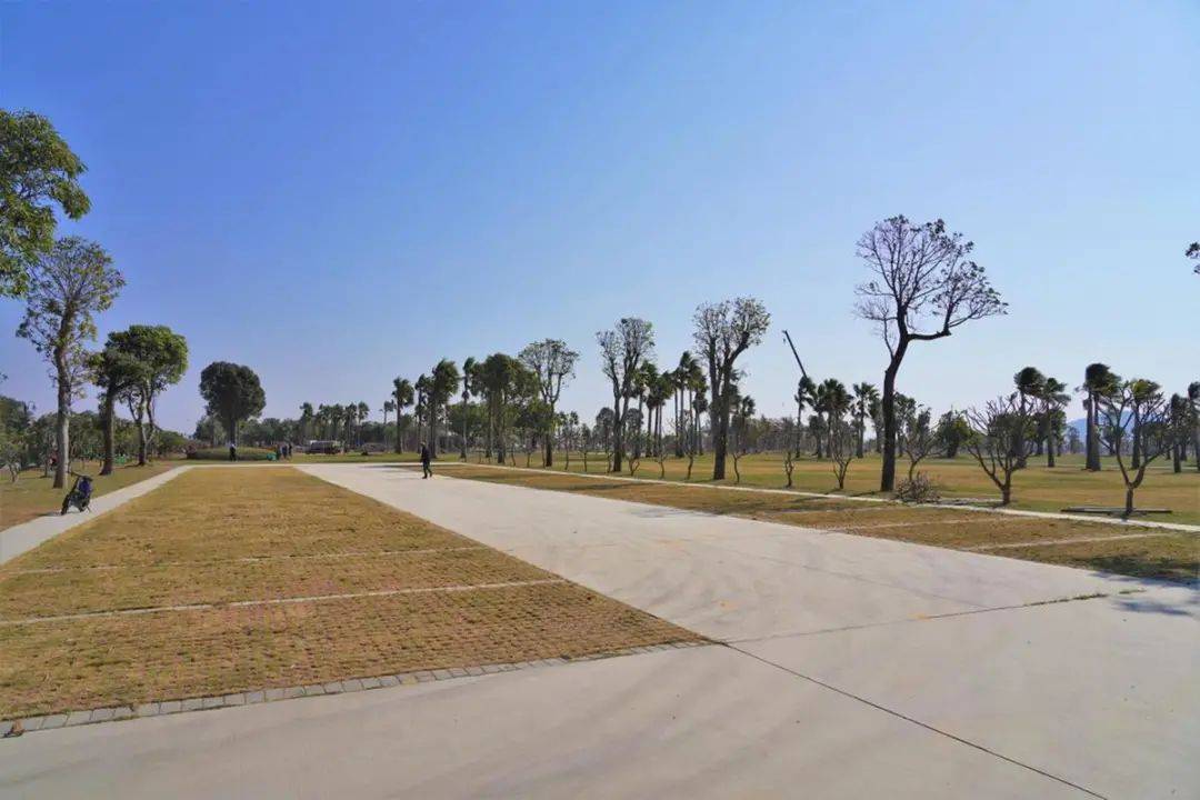 公园停车场旧貌换新颜,现在的金湖公园,已然成为一座具有观光游赏