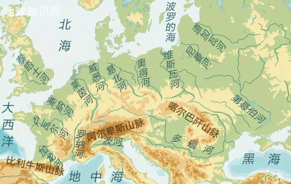 欧洲西部河流图图片