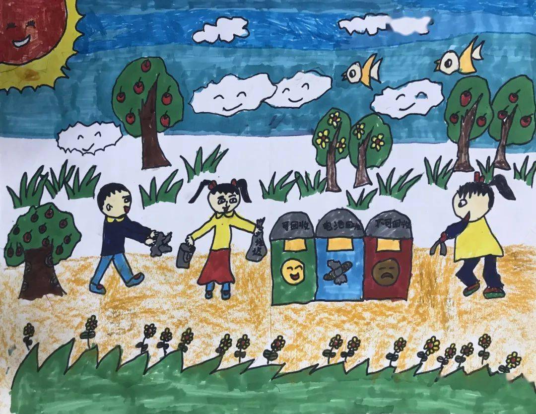 幼儿园环保小卫士绘画图片