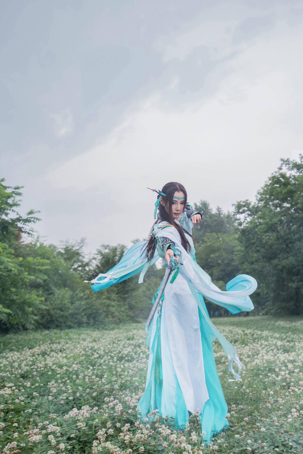 剑网三雪河琴娘cosplay