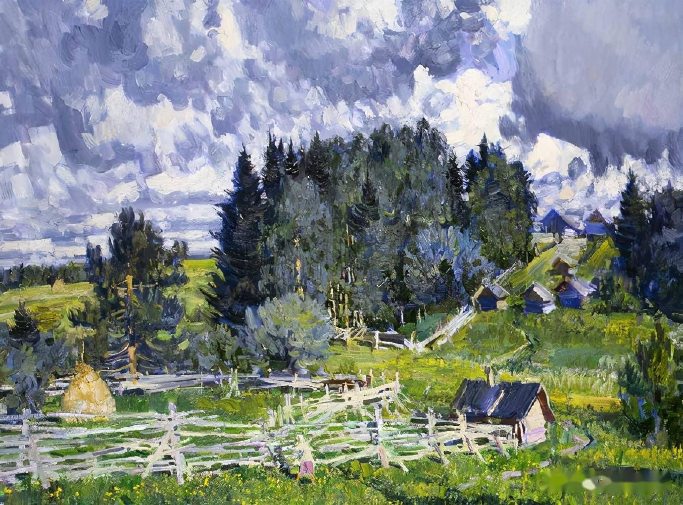 俄罗斯画家米哈伊尔克艾比库玛夫油画作品欣赏