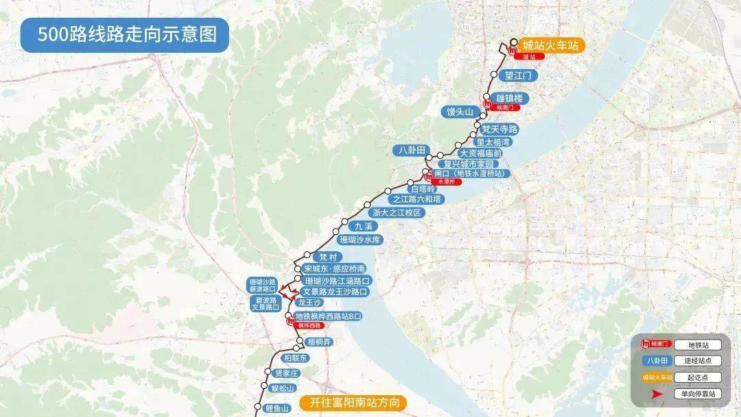 500路公交车路线图图片