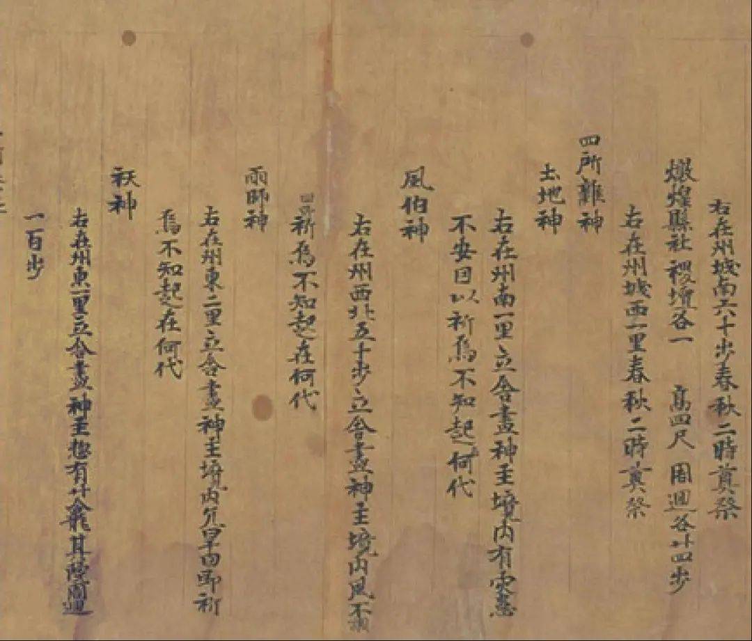 《沙洲都督府图经》部分,敦煌遗书p. 2005,2695号.