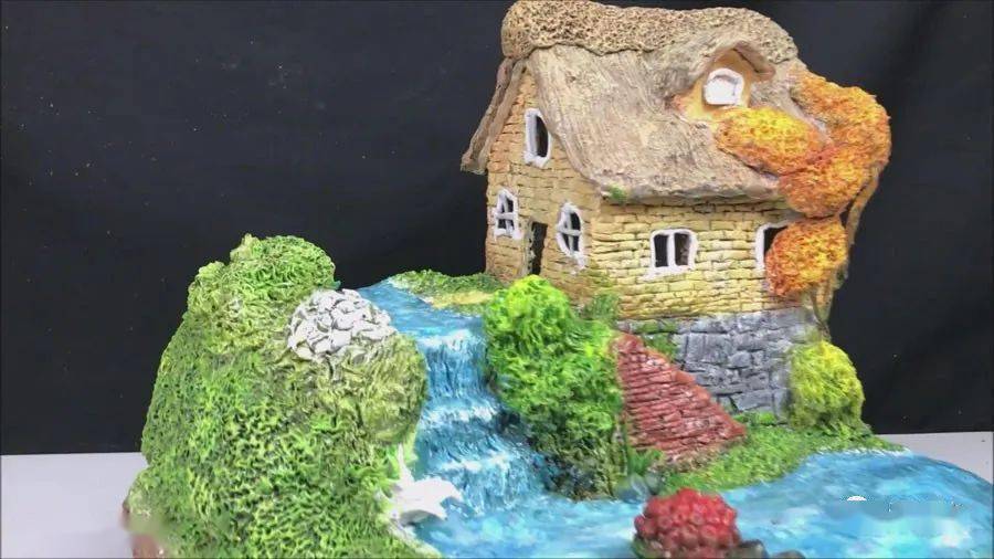 微型场景教程瀑布旁的小屋