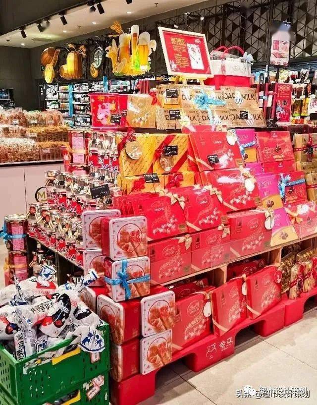 一组成都温江超市年货大街的陈列