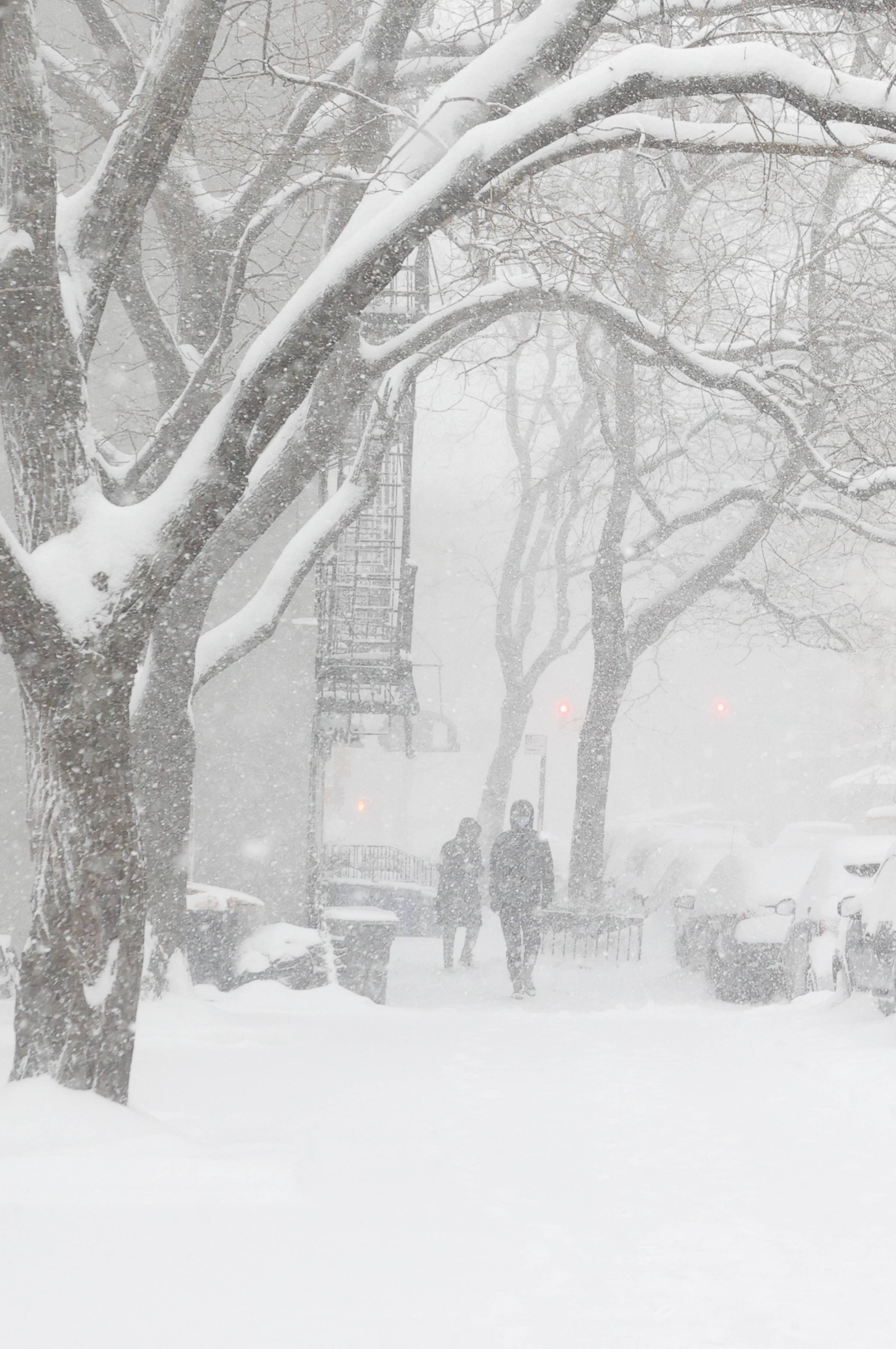 纽约遭遇暴风雪