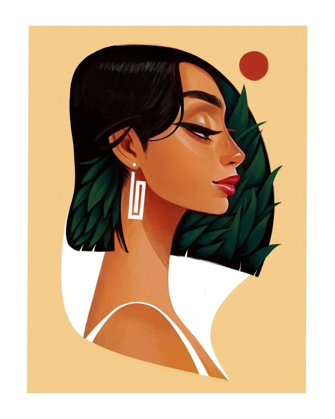 什么是高级脸?这些插画美女就是!