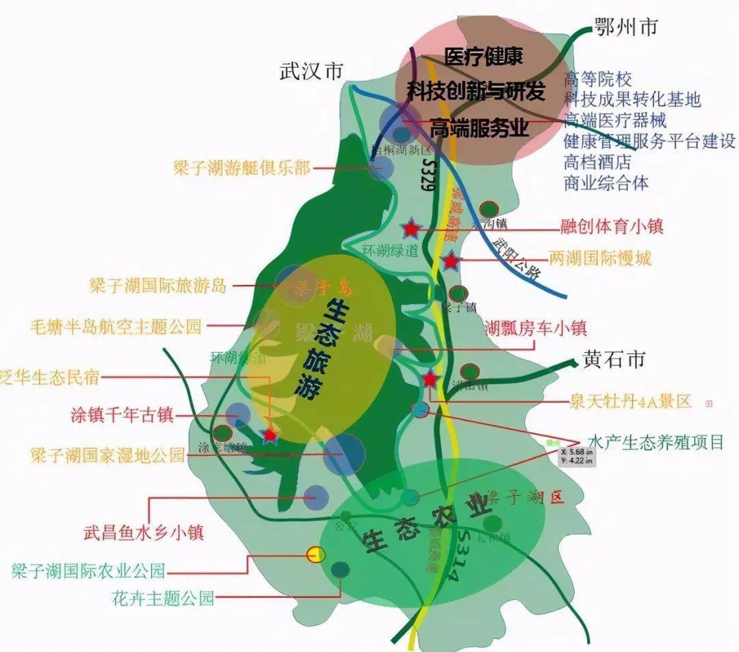 梁子湖风景区地图图片