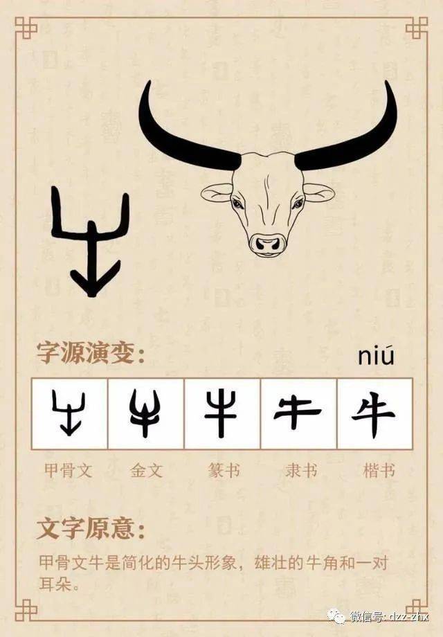 牛的象形文字怎么画图片