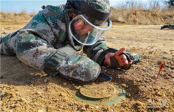 排爆尖兵直击海军陆战队某旅破障连野外扫雷训练