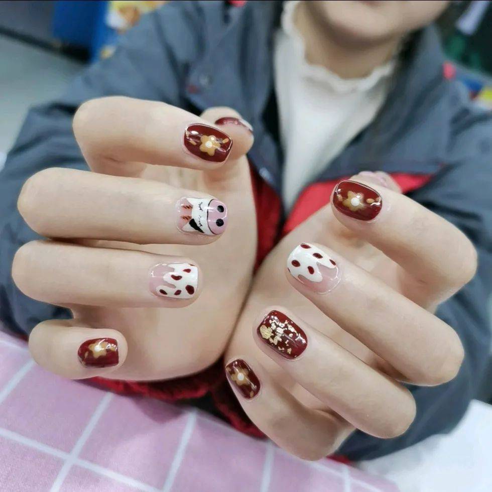 牛年必做奶牛纹美甲啦可甜可酷