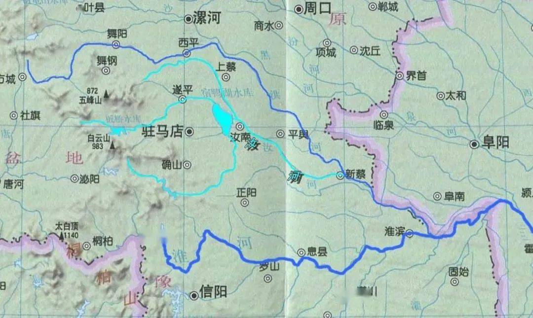 汝河地图图片