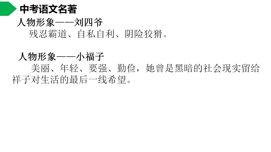 初中語文七下駱駝祥子名著導讀思維導圖考點合集寒假預習必收