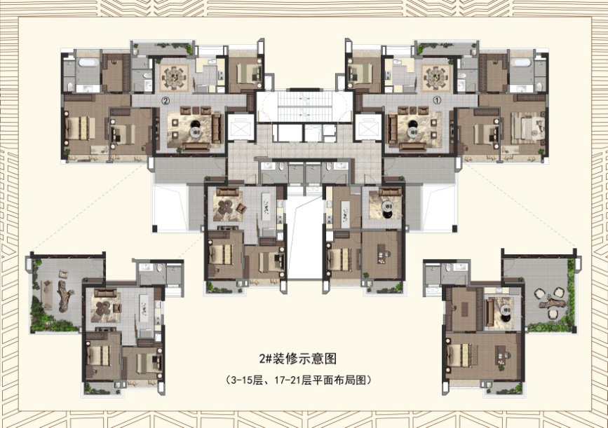 (灵山岛金茂湾效果图)(灵山岛金茂湾2 52 ㎡户型图)而佛山 绿岛湖湖畔
