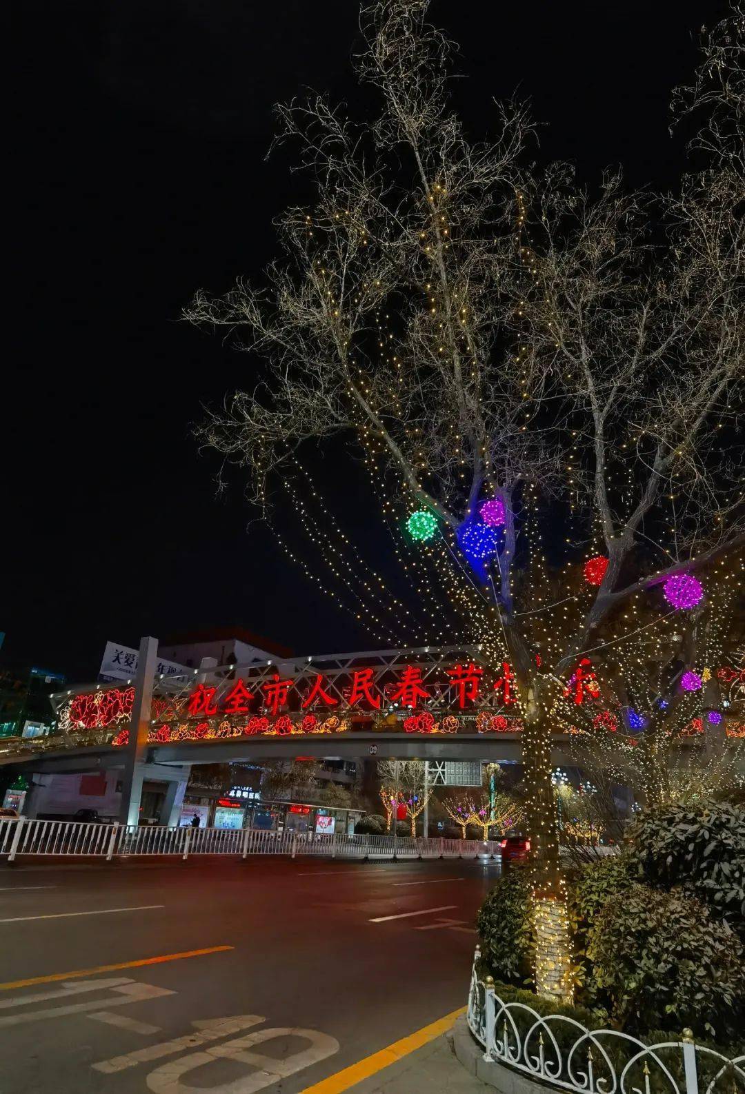 聊城东昌路夜景图片