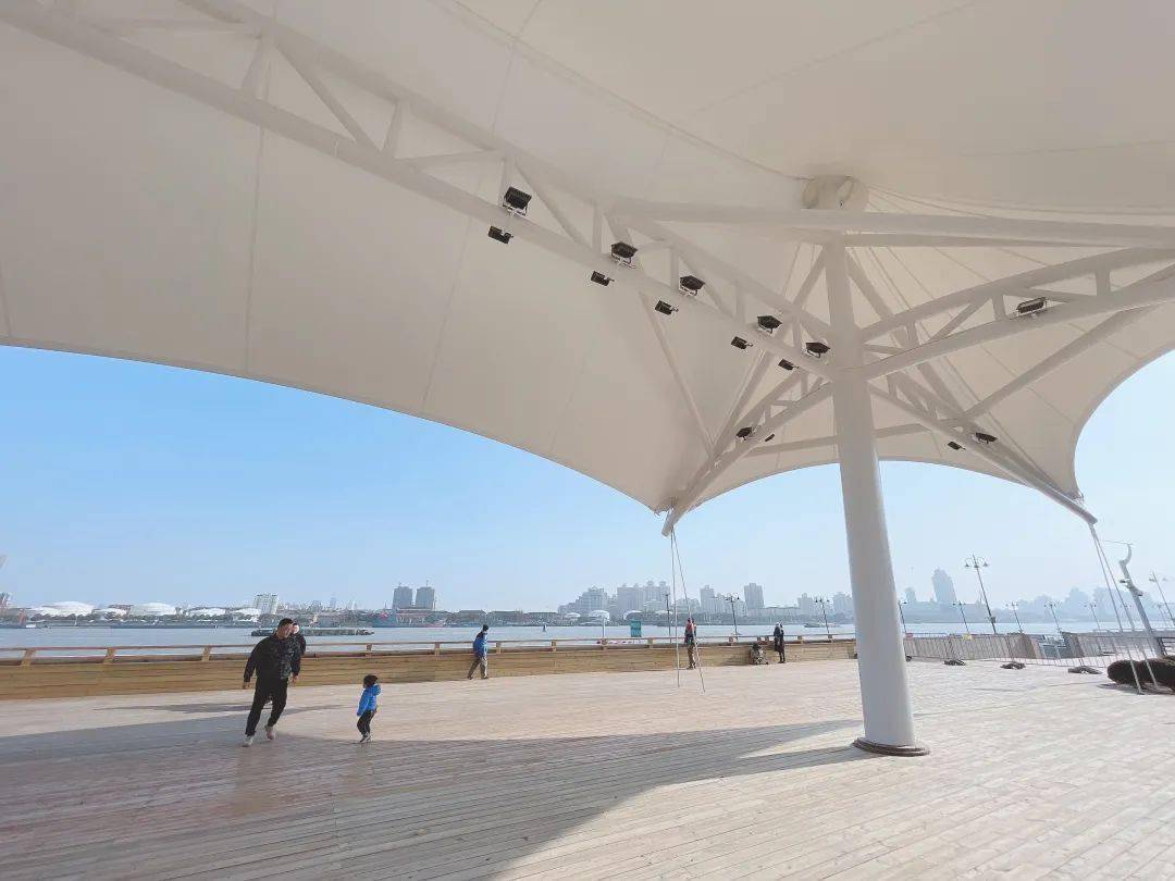 【探索】杨浦这个亲水平台重新开放啦!一起来打卡吧_阶梯