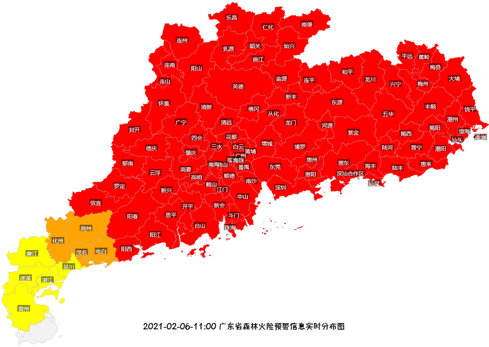 森林火险预警信号已生效112天气象干旱凸显较常年偏少约76%总降水量仅