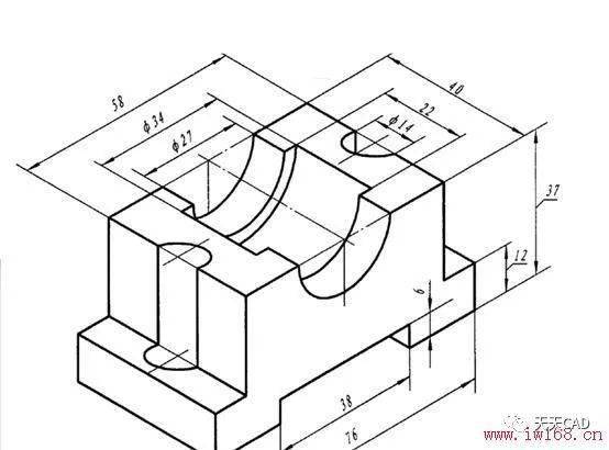 根据轴测图绘制二维图图例100例