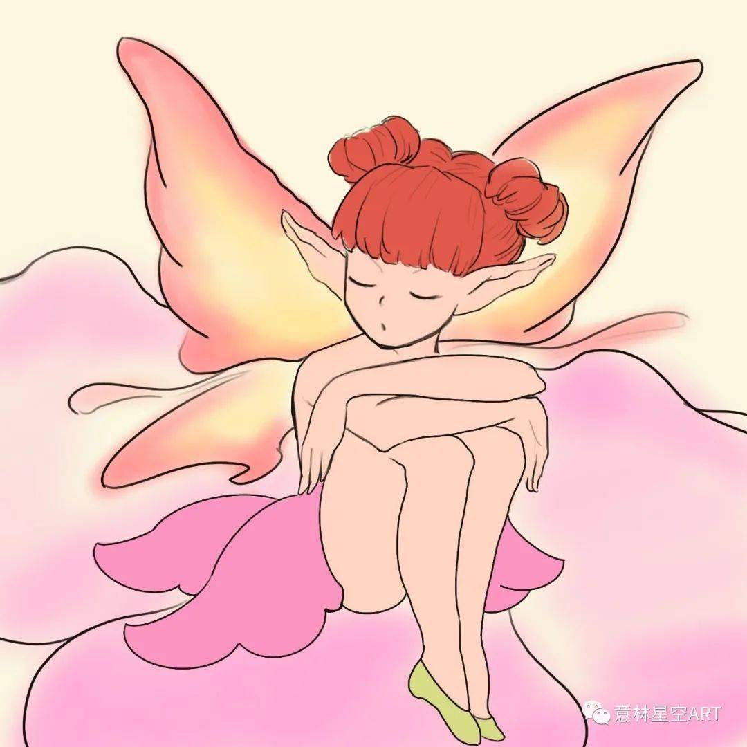 板绘小教程来画美丽的小精灵