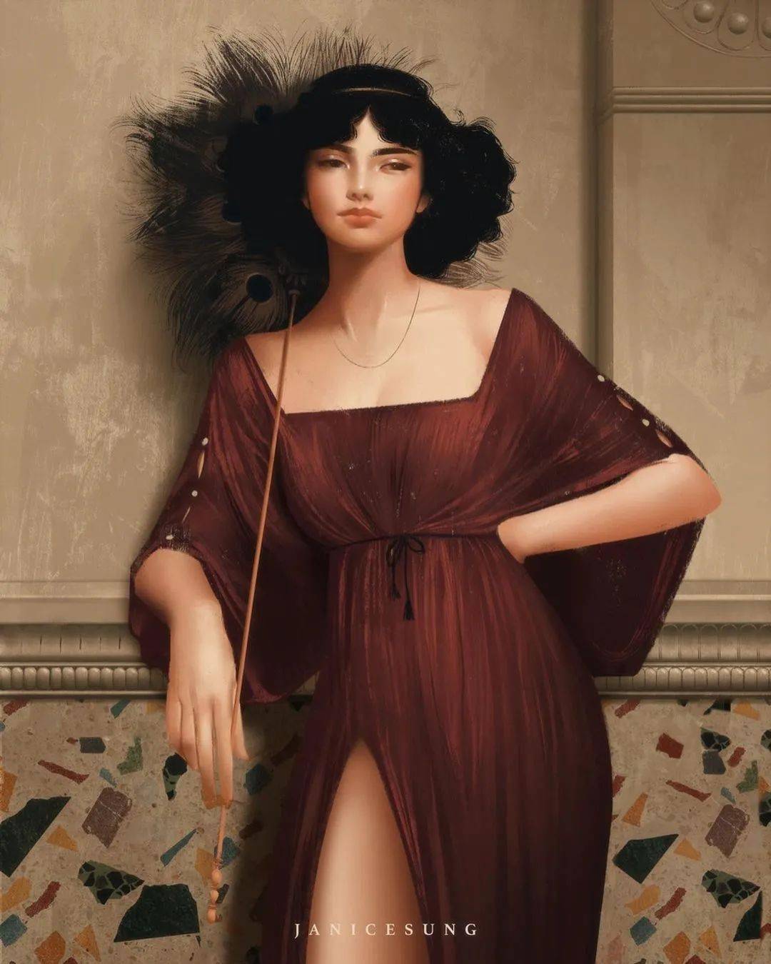 赋予插画世界的高级感从文艺复兴到装饰艺术janicesung凝集人物东方