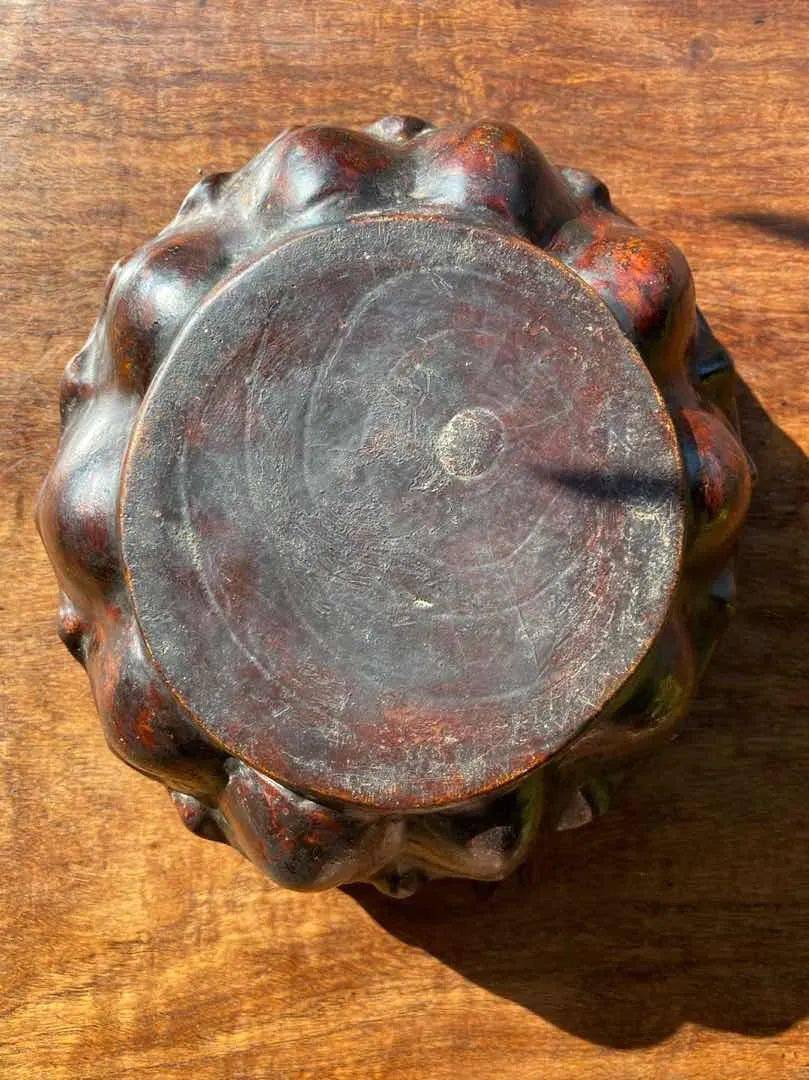 03硬木莲花形大佛钵