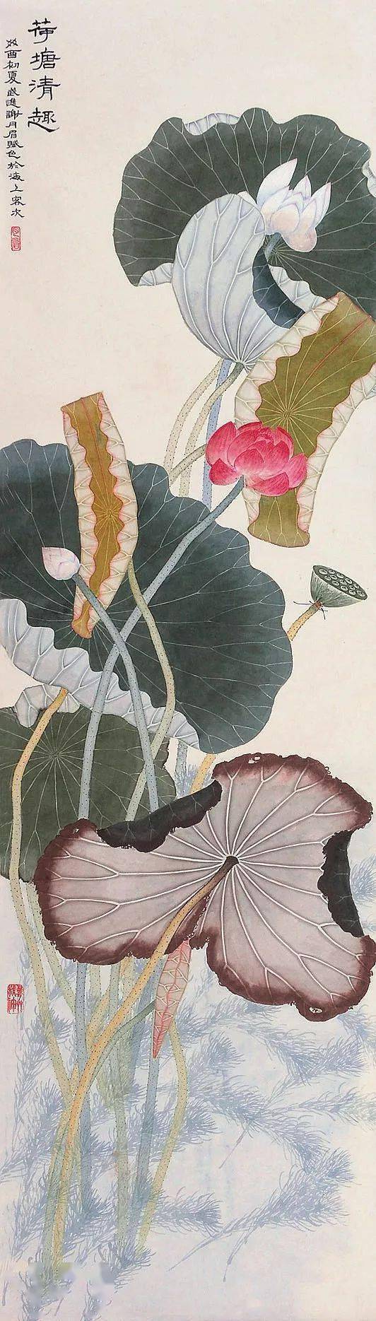 謝月眉   花鳥圖 她一生未嫁，凭借自学，名留中国现代花鸟画史_谢月眉