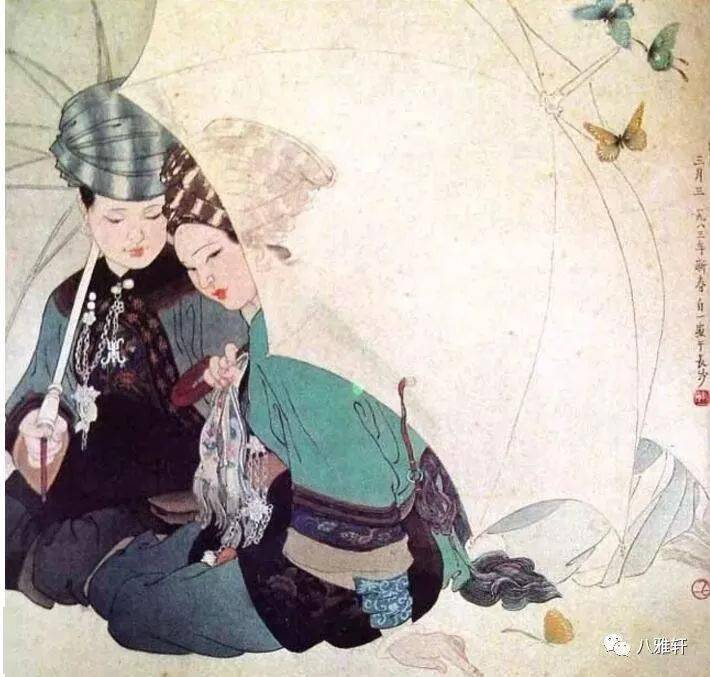陈白一 苗瑶风情这是一组充溢着满满苗瑶风情的工笔人物作品