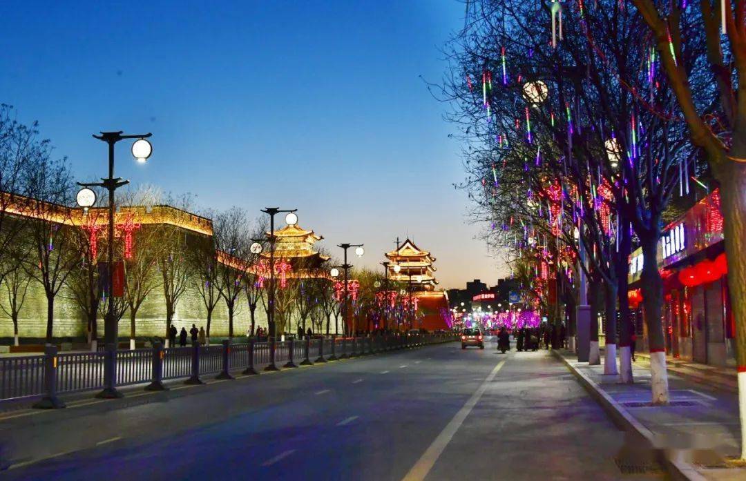 古城新韵忻州古城夜色掠影