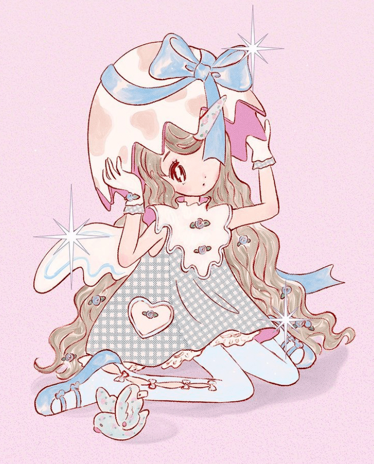 壁纸合集 | 少女插画风可爱壁纸,一网打尽!_ins