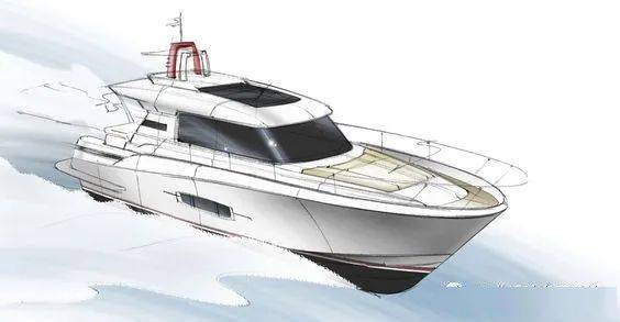 未来游艇概念设计绘画图片