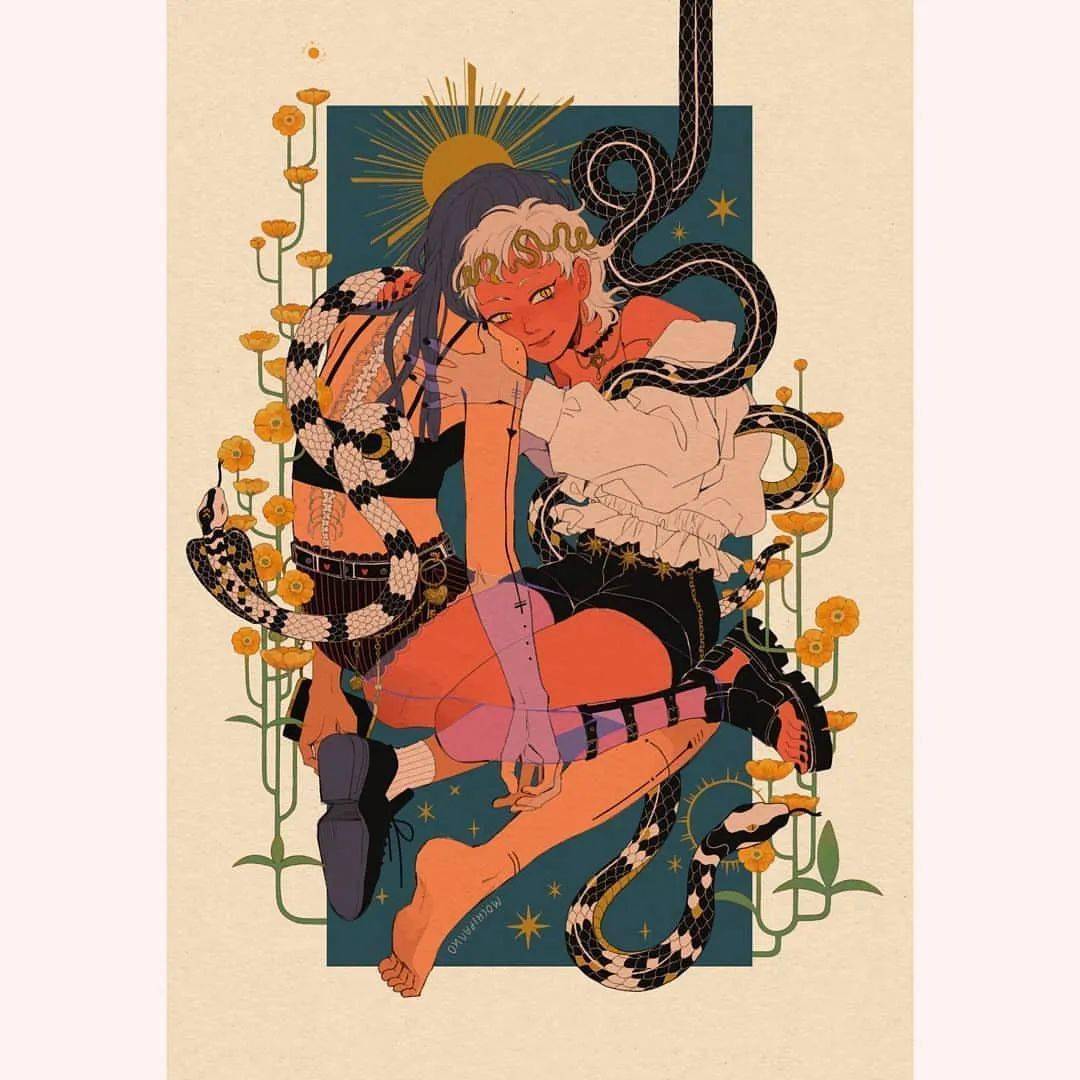 荞头插画分享第251期德国插画家mochipanko