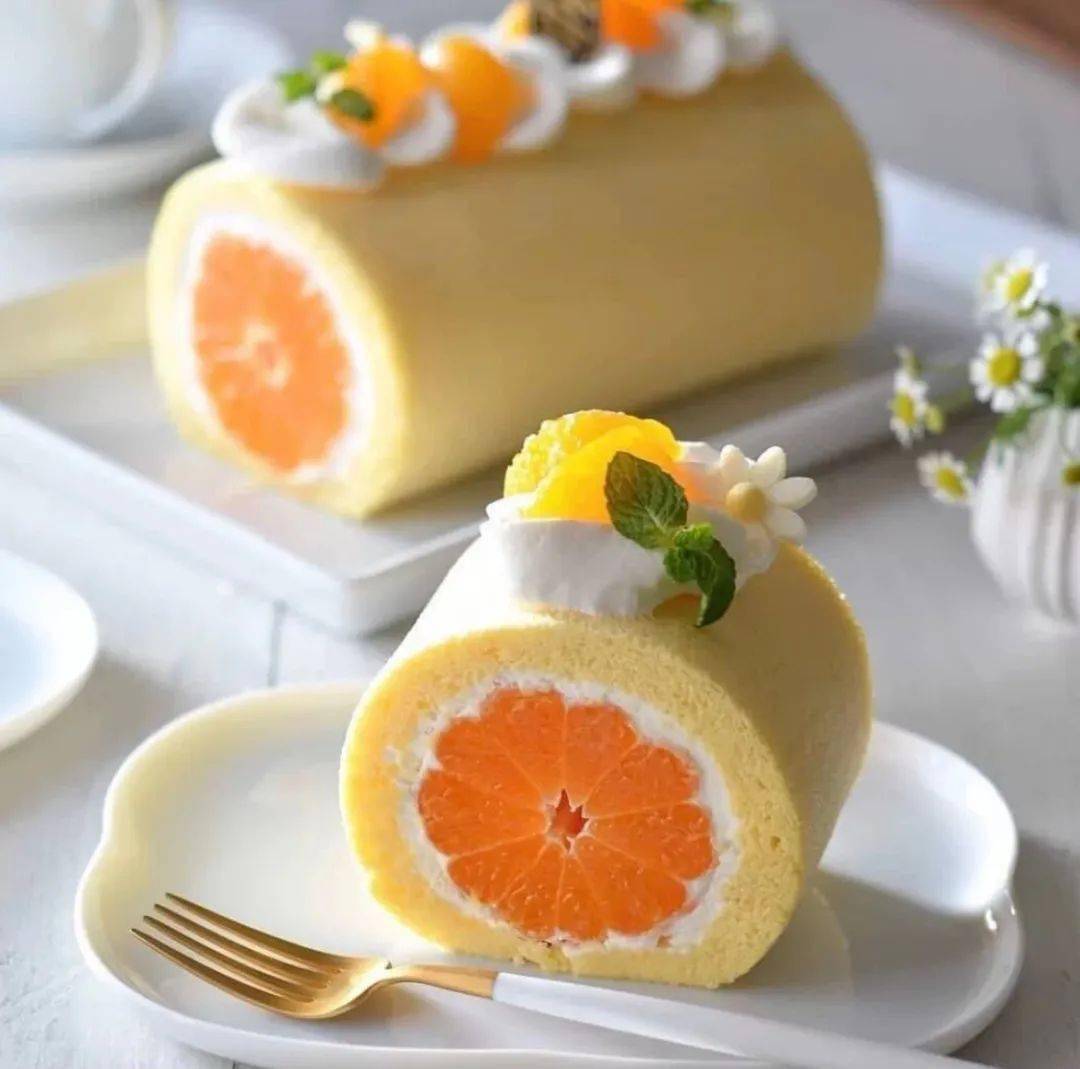 日本超火的橘子蛋糕卷我妈都说好看难怪全网都疯狂安利它