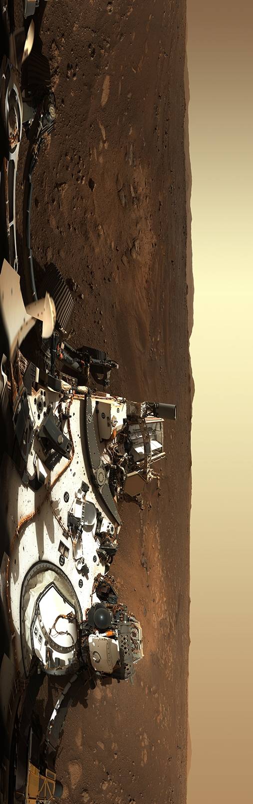 探测器|“毅力”号火星着陆点壮观全景图发布，由142张高清图拼接