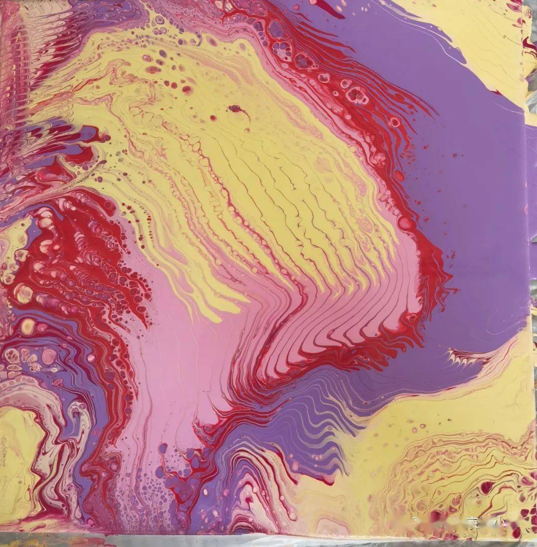 市南京路小学细胞流体画社团参加平度市2021年大型迎春艺术展_作品