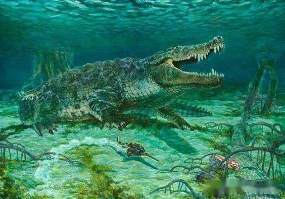 恐龙时代最大的鳄鱼图片