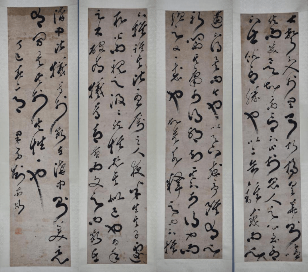 刘尔炘草书四条屏杨焕章,清代甘肃兰州人,字文卿,晚号兰山老人.