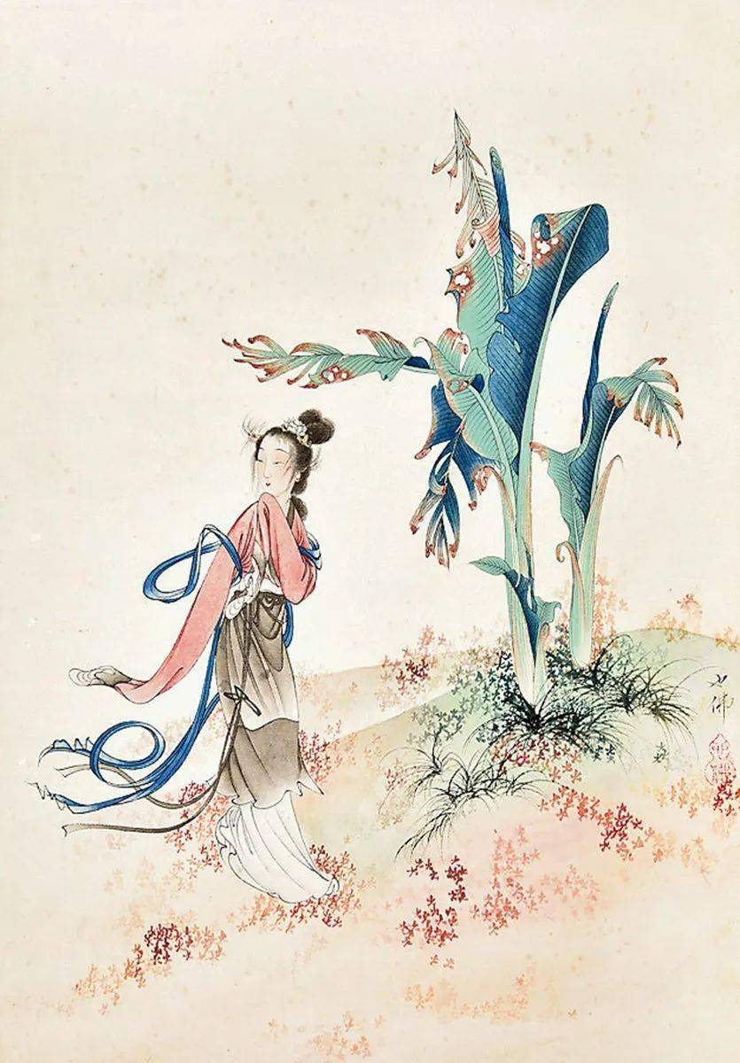 【绘画】胡也佛铁线描美女_仕女