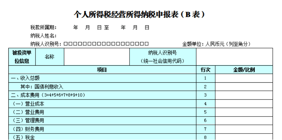 个人所得税生产经营汇算清缴进行时