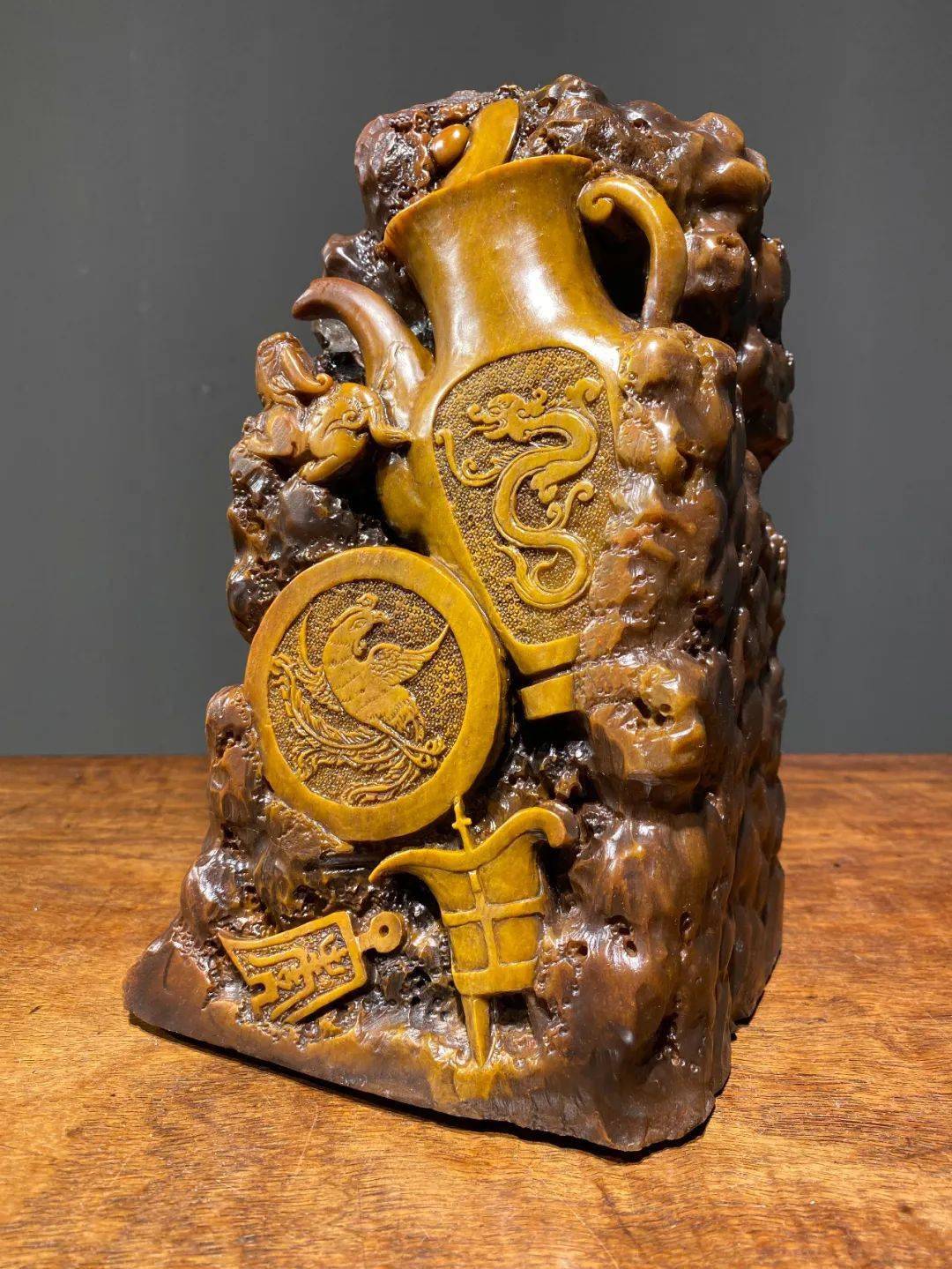 用之美博古汇萃招财进宝▎寓意吉祥的田黄雕刻玉牌