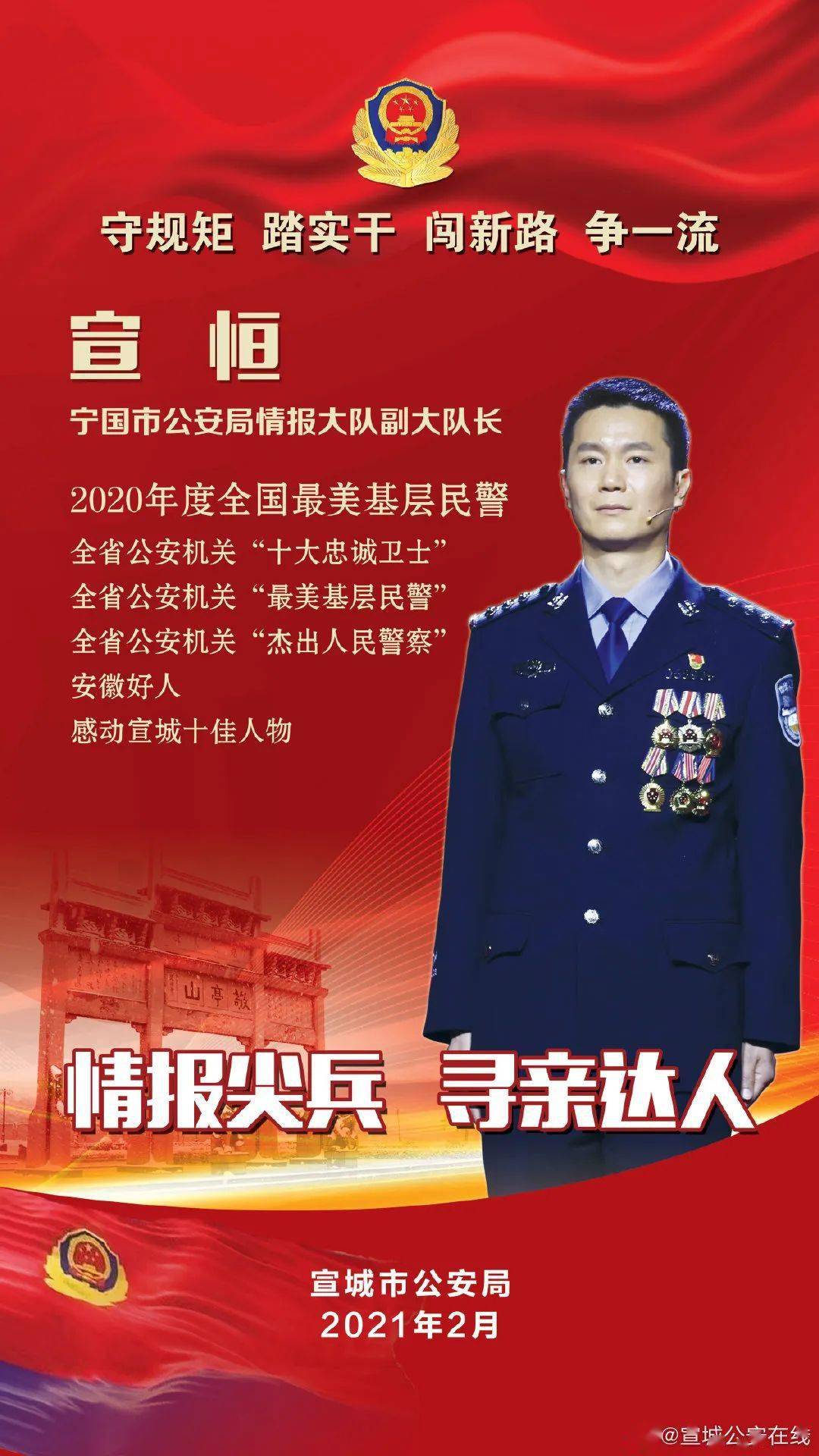 2020年度宣城公安荣誉榜公布!宁国这些人上榜.