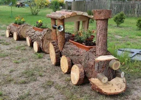 树桩改造小景致小心思很出彩