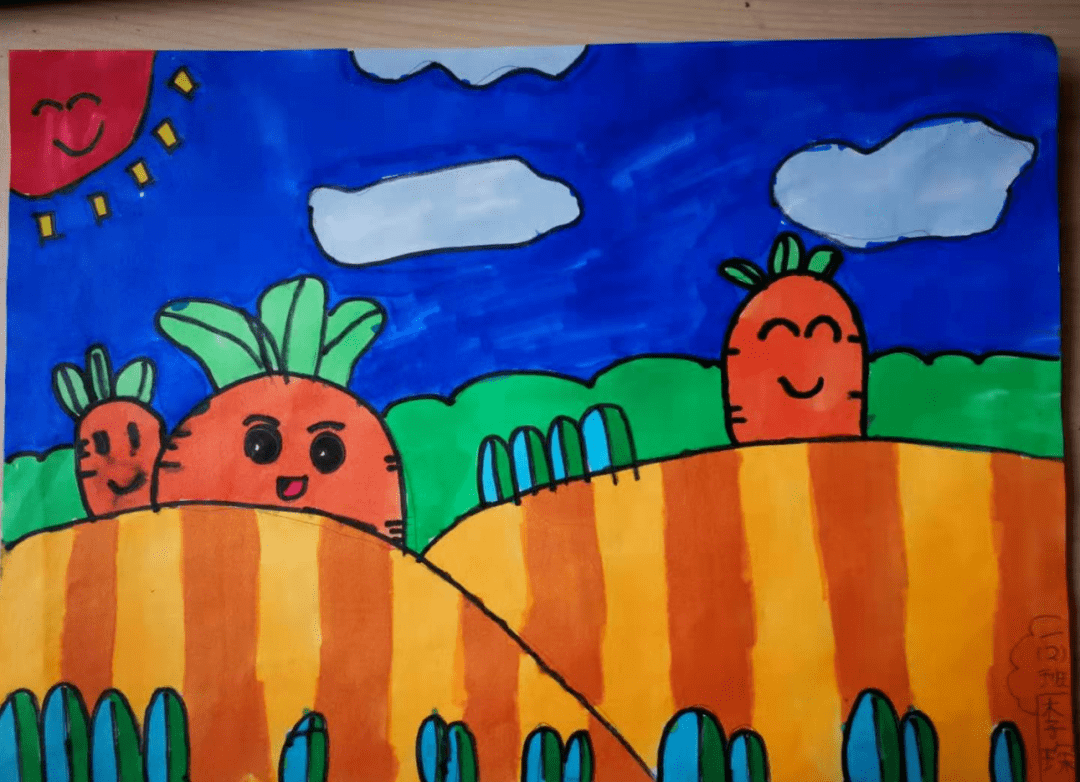 樱桃萝卜的简笔画图片