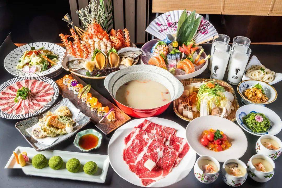 sukizen寿喜烧日本料理淮海中路劲爆19折398元精品45人套餐帝王蟹鲍鱼